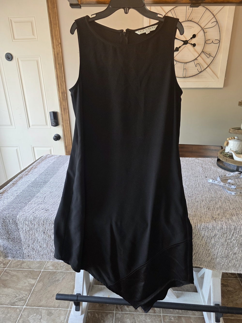 Trina Turk Black Asymmetrical Sleeveless Dress